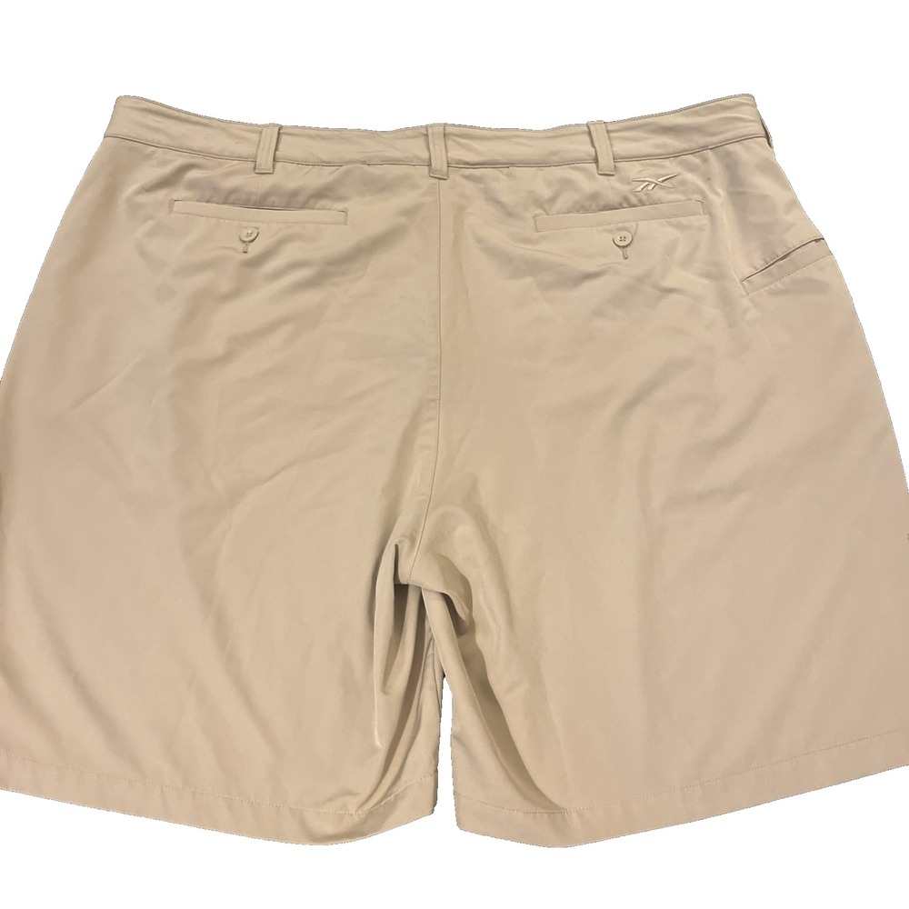 reebok favorite golf shorts men's 46 beige pleated‎ 8.5" inseam - Picture 2 of 9